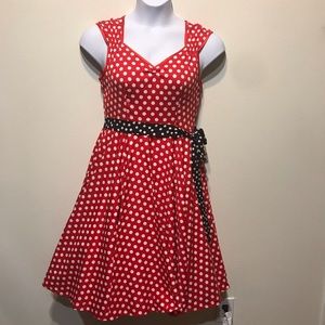 50s style polka dot dress